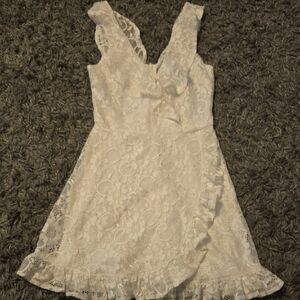Charlotte Russe White Lace Mini Dress